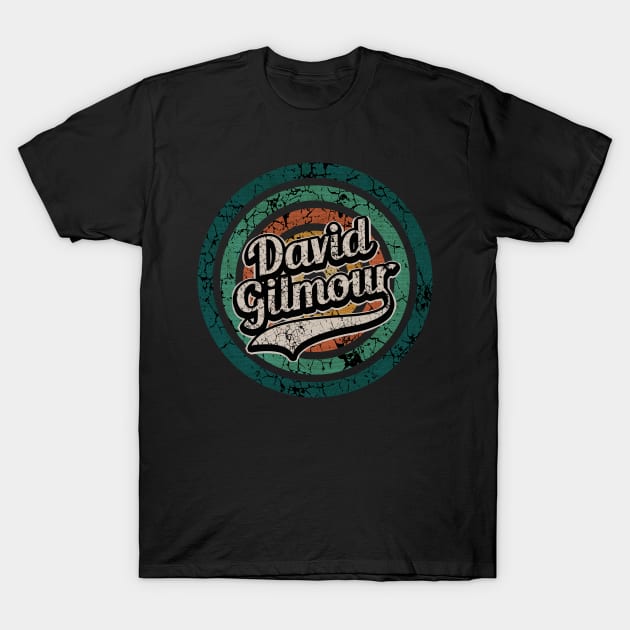 David Gilmour // Retro Circle Crack Vintage T-Shirt by People Mask